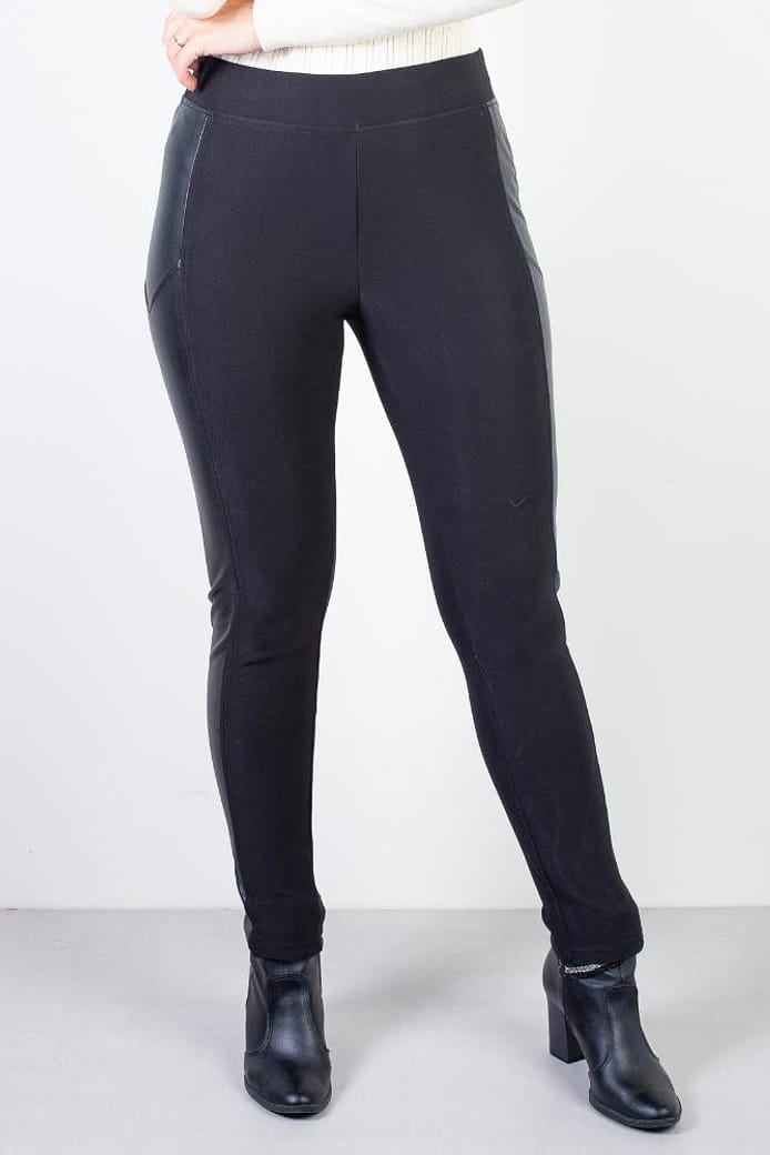 Calça feminina térmica detalhe em corino 80482