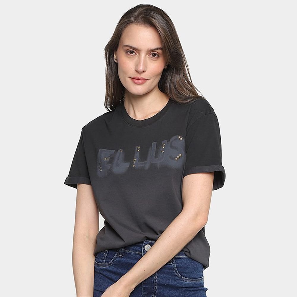 Camiseta Manga Curta Ellus Washed Boxy Feminina