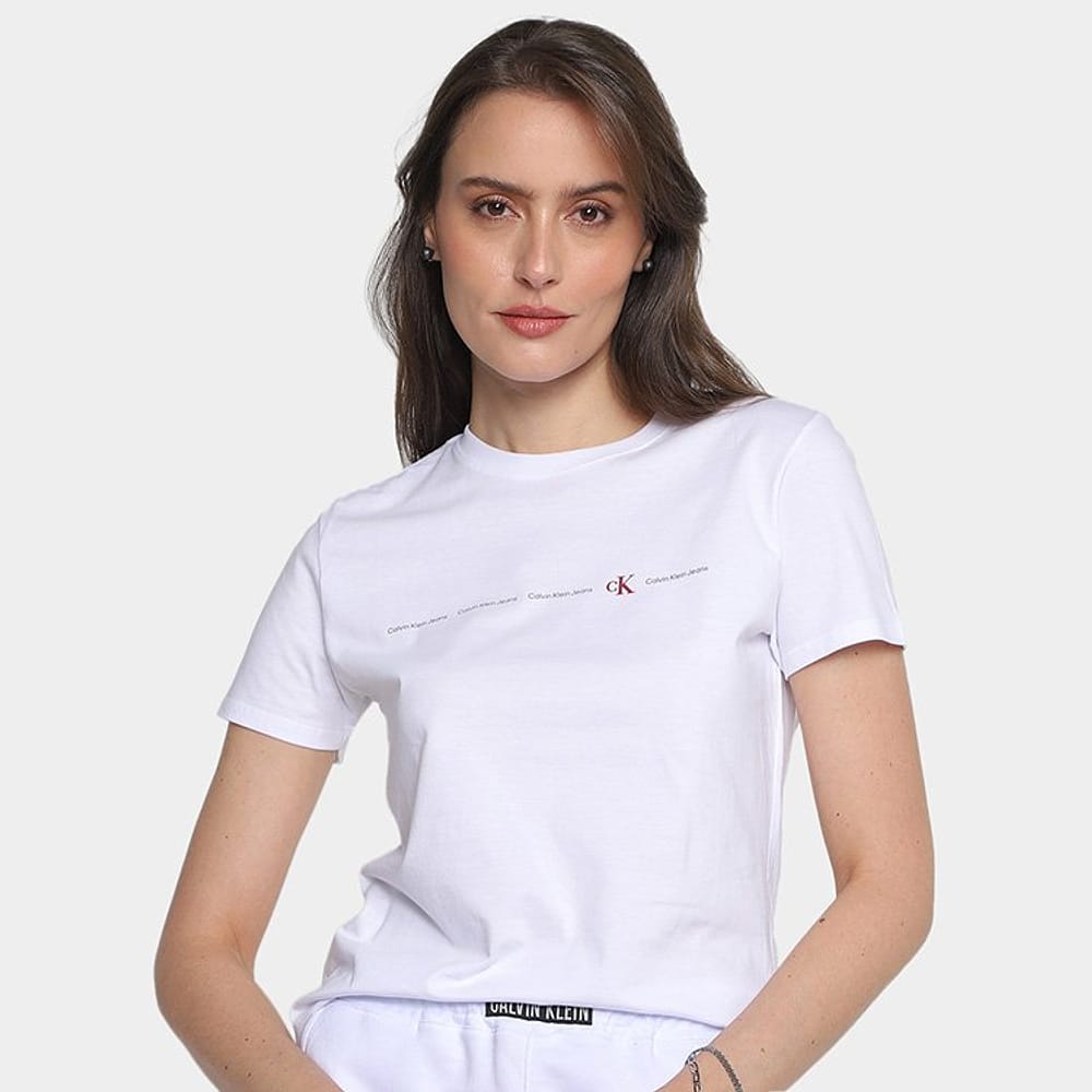 Camiseta Calvin Klein Orgânica Logo Feminina