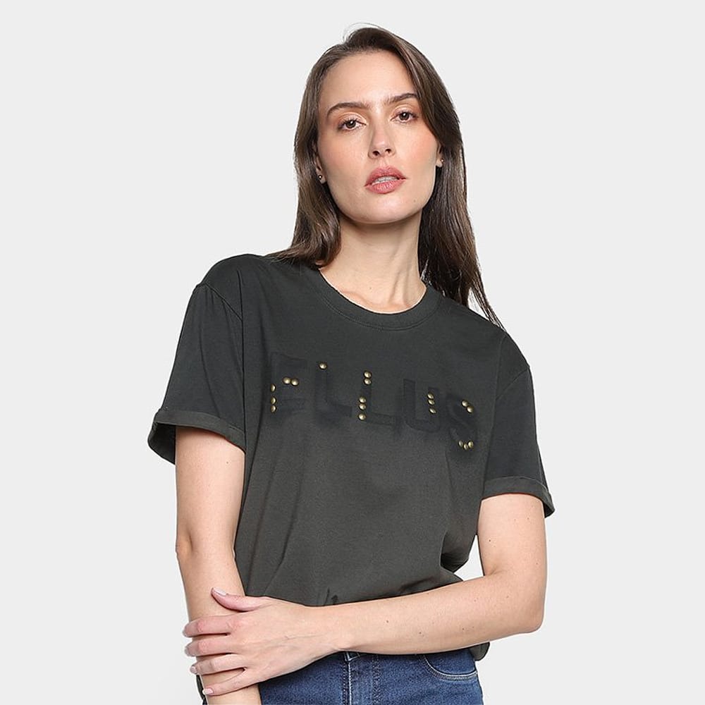 Camiseta Manga Curta Ellus Washed Boxy Feminina