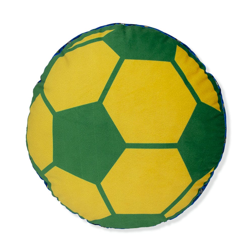 Almofada Formato Bola de Futebol Brasil - Zonacriativa