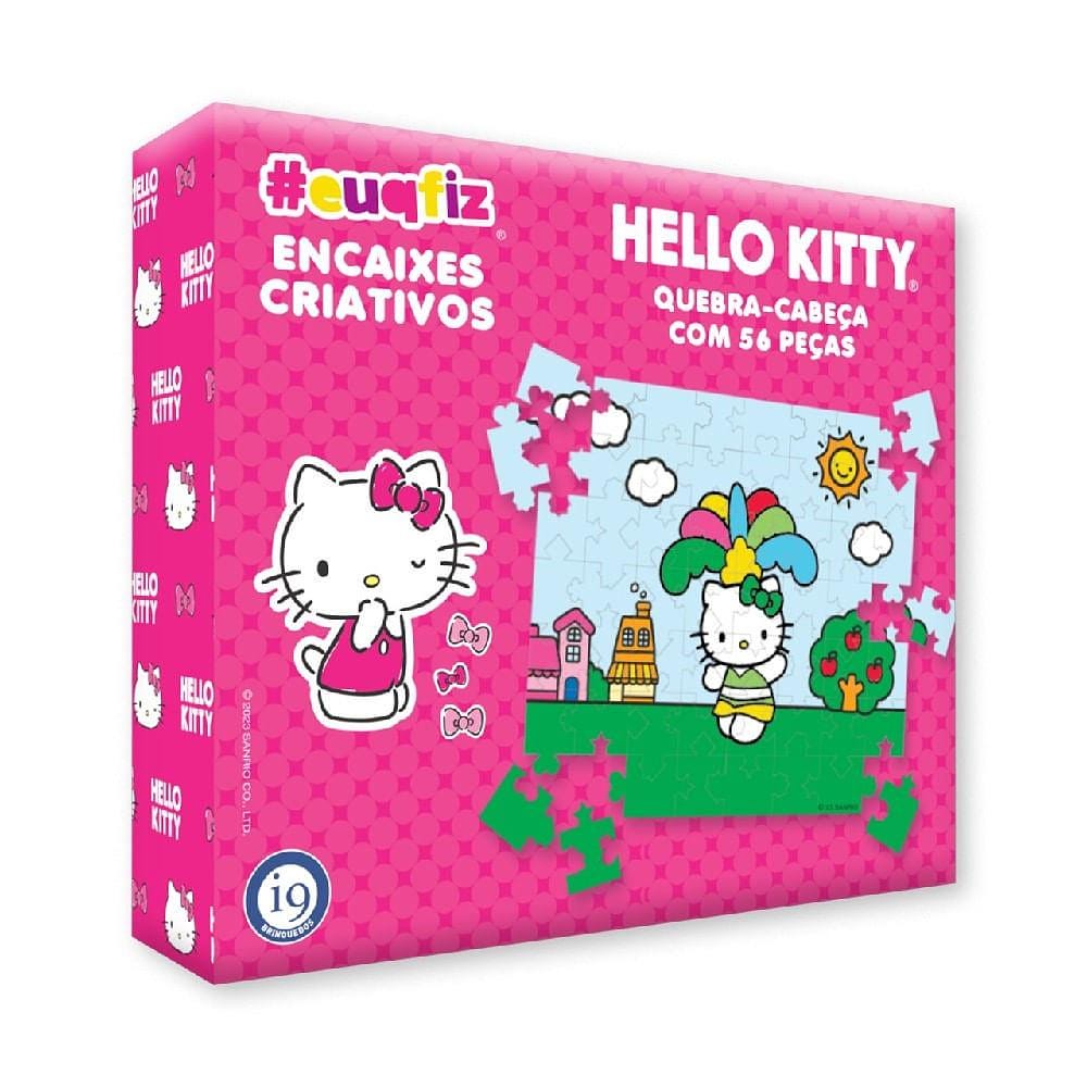 #EuQFiz Encaixes Criativos Hello Kitty Rosa - I9 Brinquedos