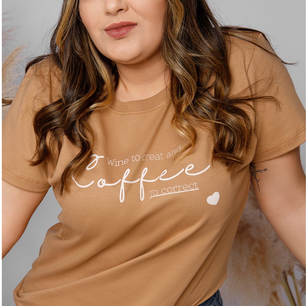 Camiseta Tshirt feminina Coffee Marron