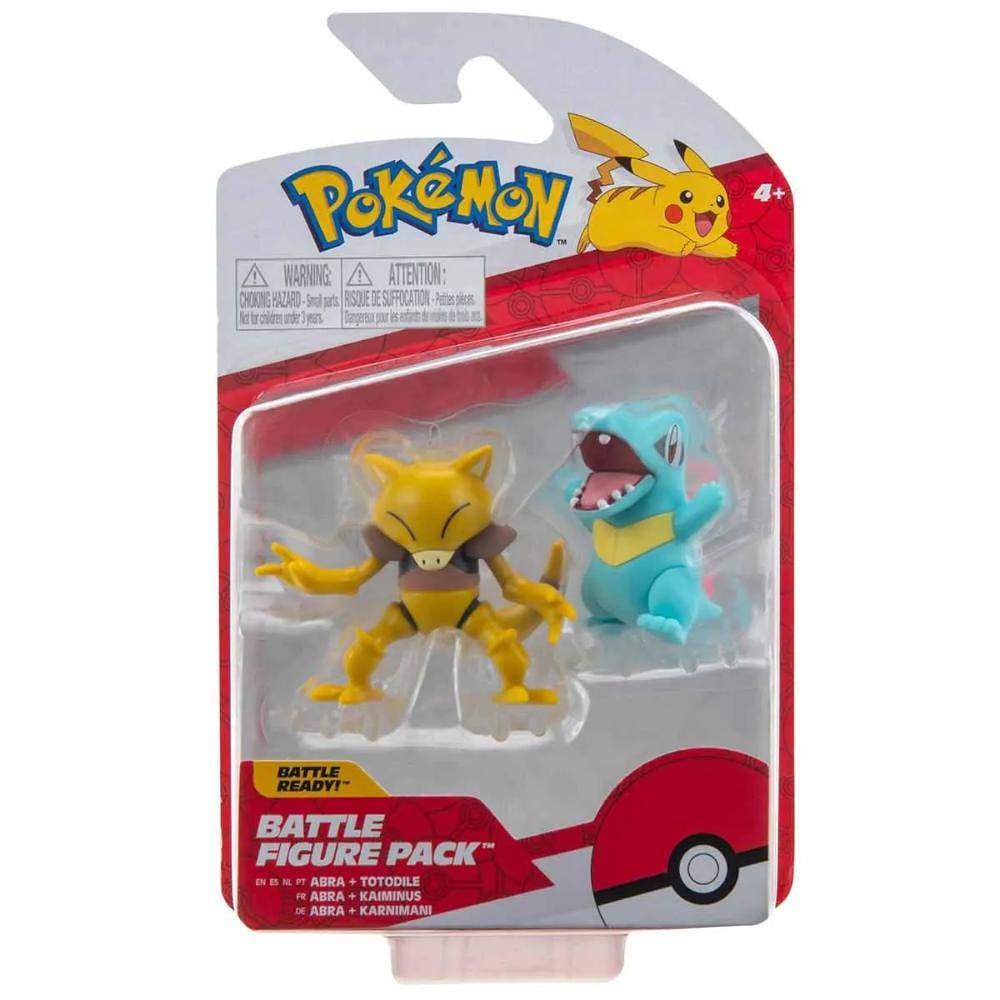 Pokémon - 2 Figuras de Batalha Abra e Totodile - Sunny
