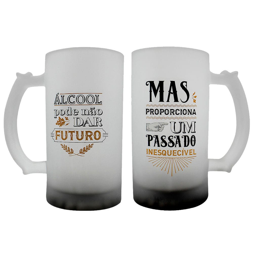 Kit c/2 Caneca de Chop Passado Inesquecível - Zonacriativa