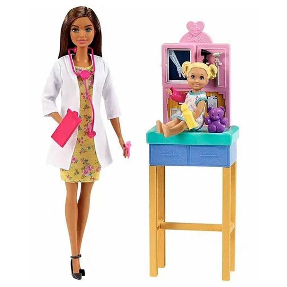 Boneca Barbie Profissões Pediatra Morena - Mattel
