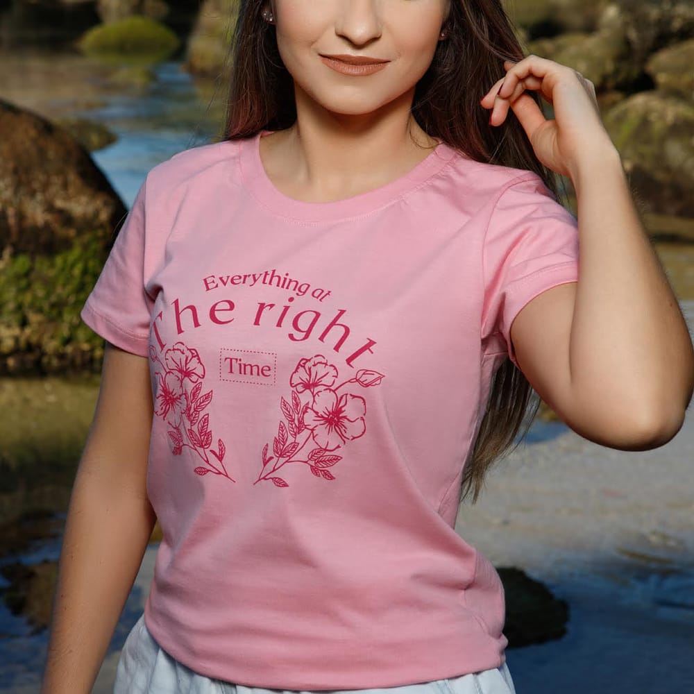 Camiseta TShirt Feminina Everything Rosa
