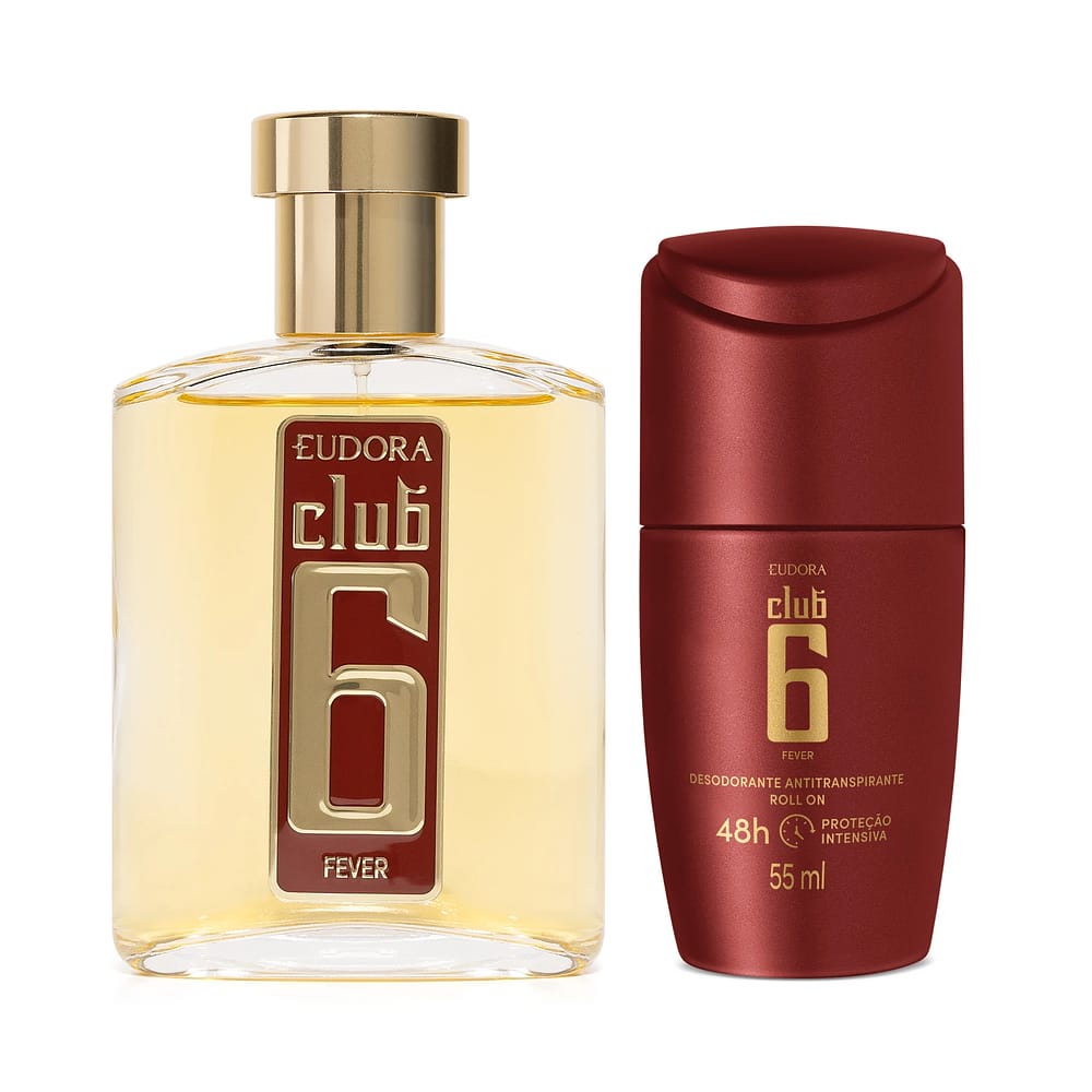 Combo Club 6 Fever: Desodorante Colônia 95ml + Desodorante Antitranspirante Roll On 55ml