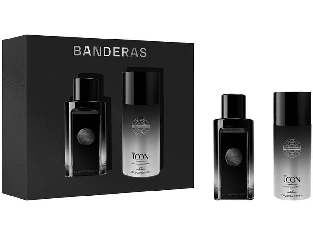 Kit Perfume Masculino Banderas The Icon Eau de Toilette 2 Unidades
