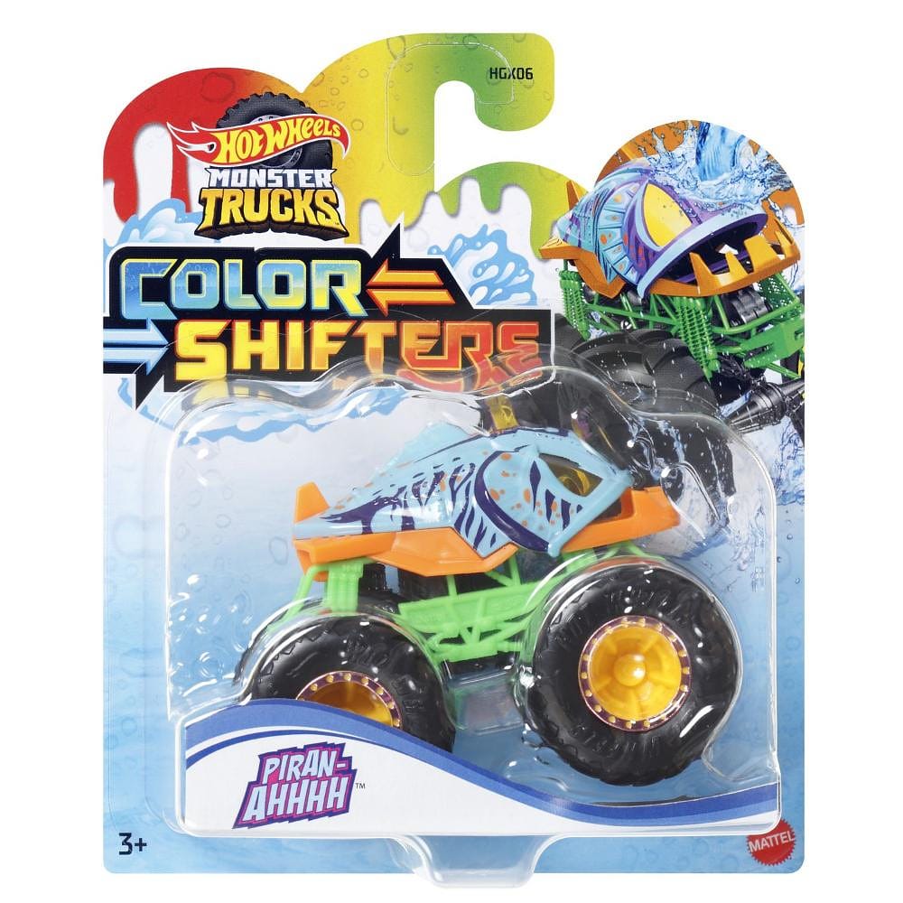 Hot Wheels Monster Trucks Color Shifter Piran-Ahhh - Mattel