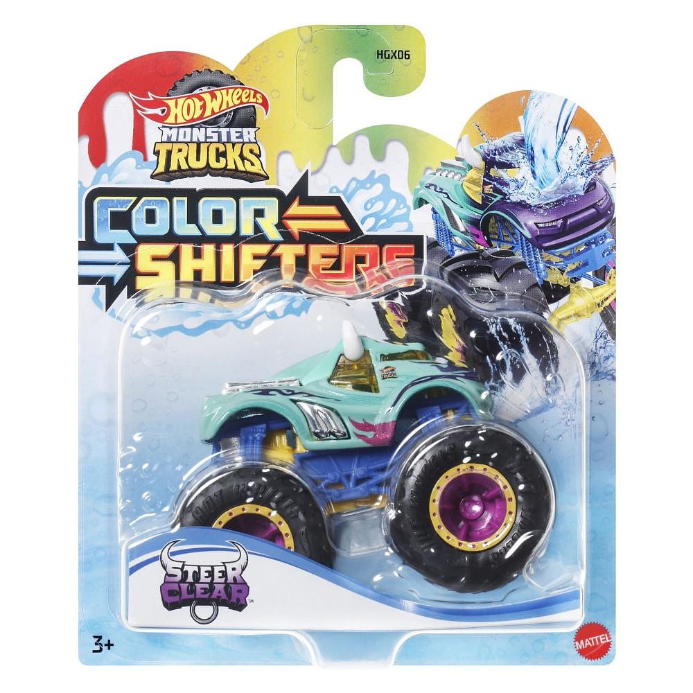 Hot Wheels Monster Trucks Color Shifter Steer Clear - Mattel