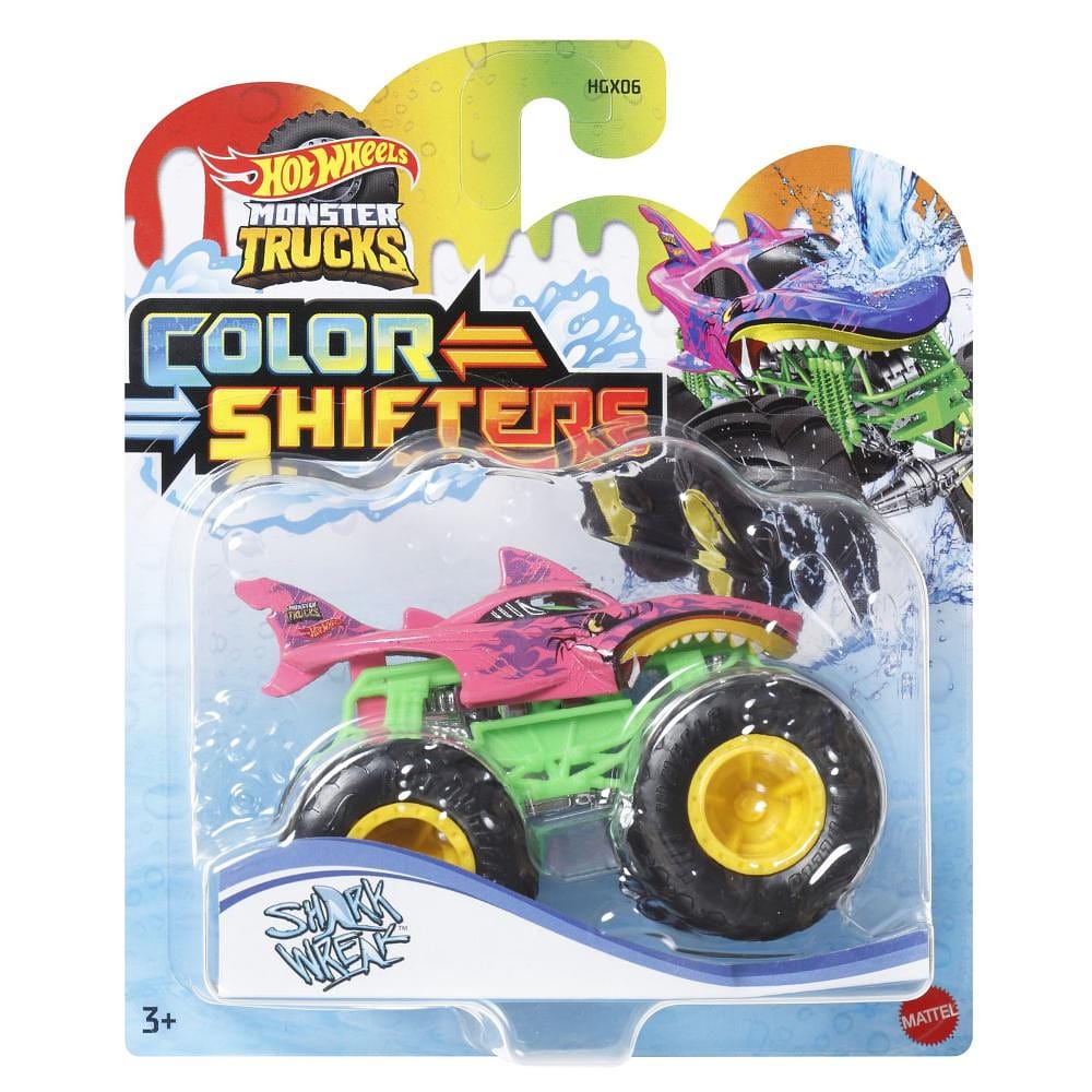 Hot Wheels Monster Trucks Color Shifter Tiger Shark - Mattel