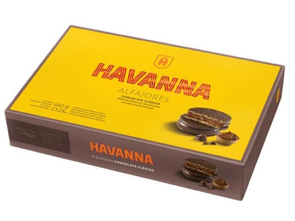 Caixa Alfajores de Chocolate Havanna 12 Unidades