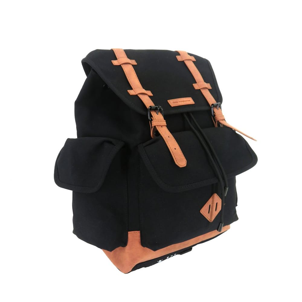 Mochila laptop canvas cargo preta