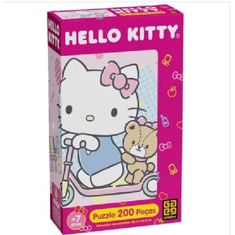 Quebra-Cabeça Puzzle 200 peças Hello Kitty- Grow