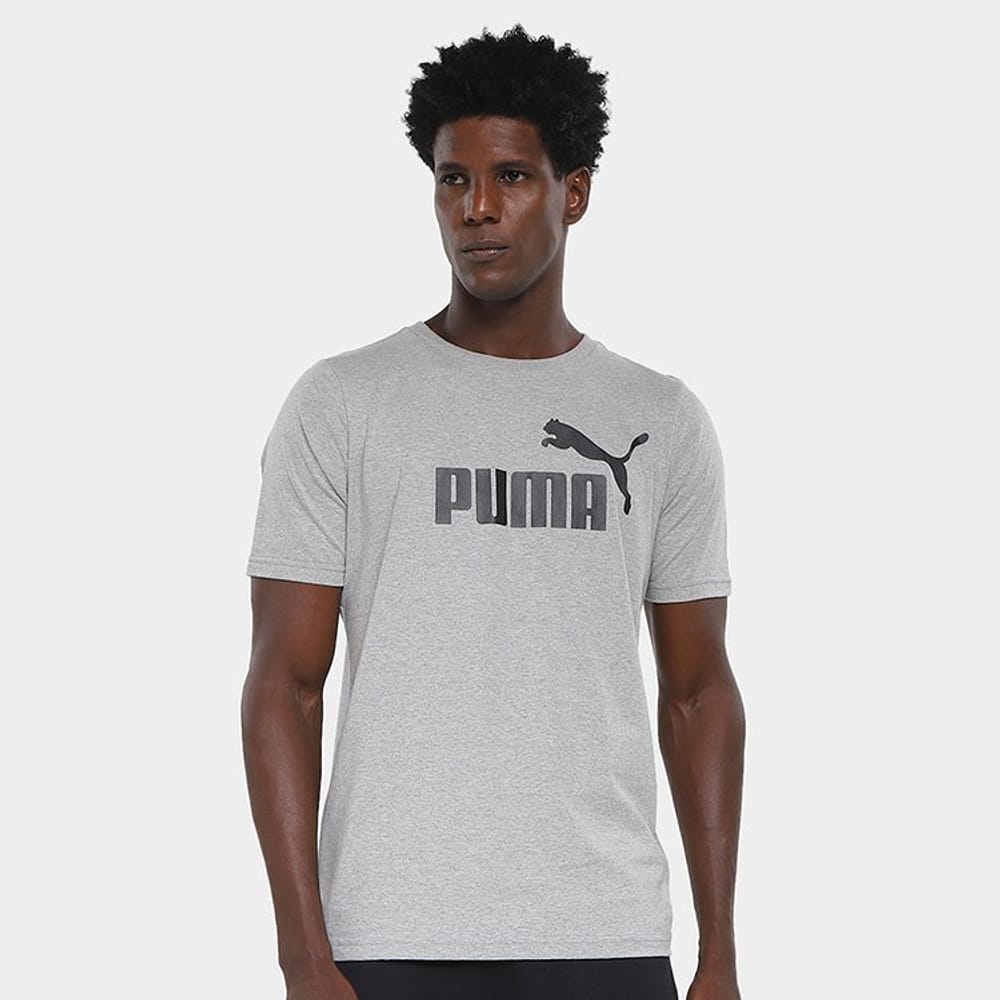 Camiseta Plus Size Puma Essentials Logo Masculina