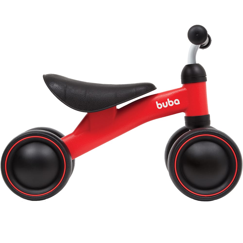 Bicicleta De Equilíbrio 4 rodas Vermelha - Buba