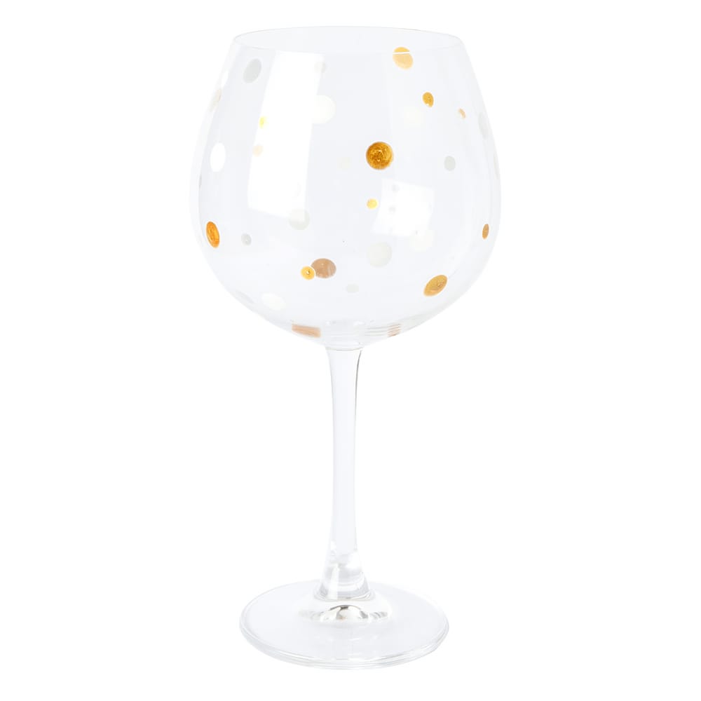 Taça de Cristal para Gin Auguri Casa Bubbly Dourado 850ML