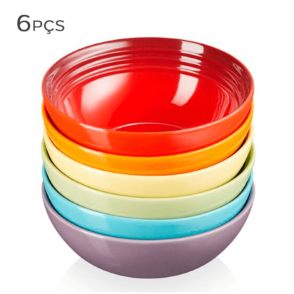Bowl de Cerâmica Le Creuset Rainbow 16X7CM 6PÇS