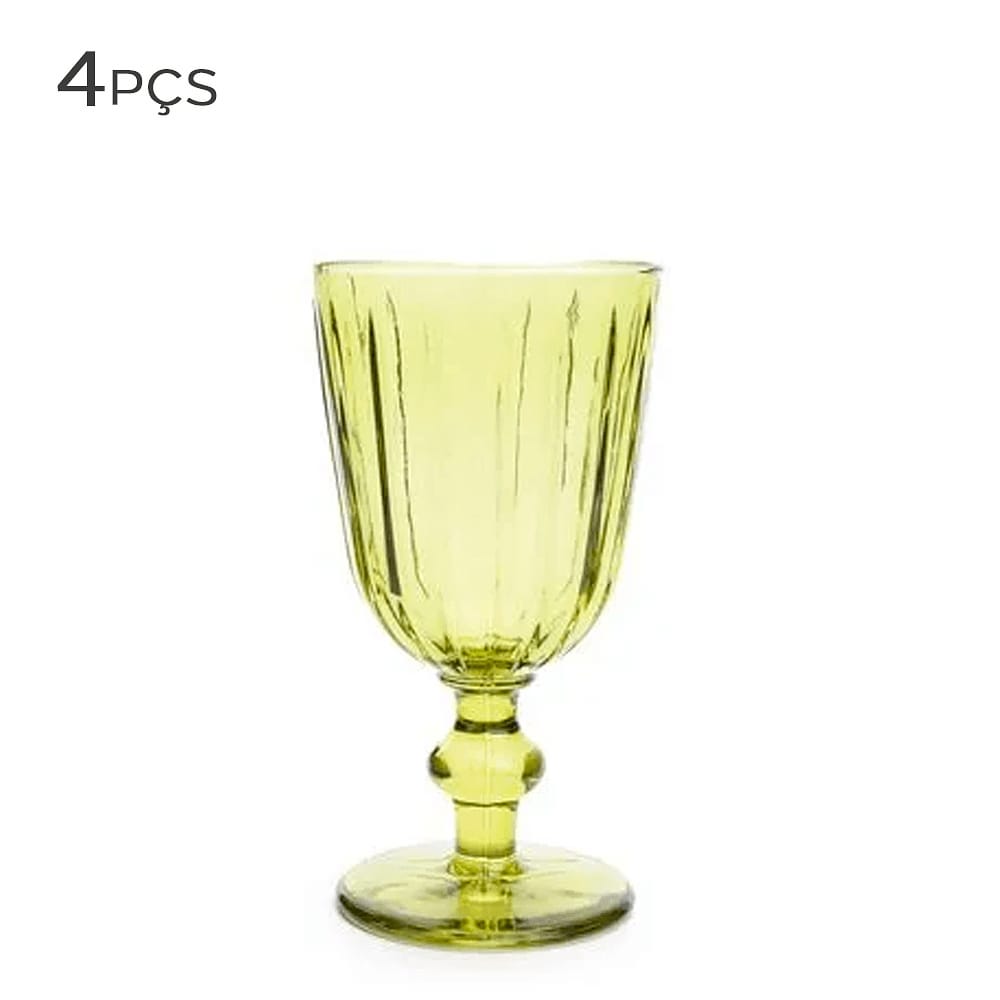 Taça de Cristal para Vinho Eco Verde 420ML 4PÇS
