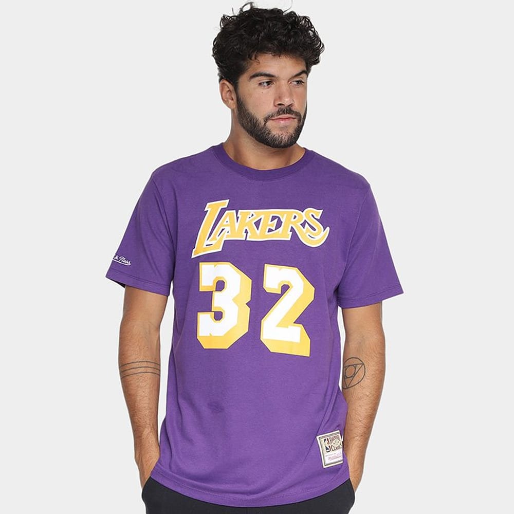 Camiseta NBA Los Angeles Lakers Mitchell & Ness Magic Johnson Masculina