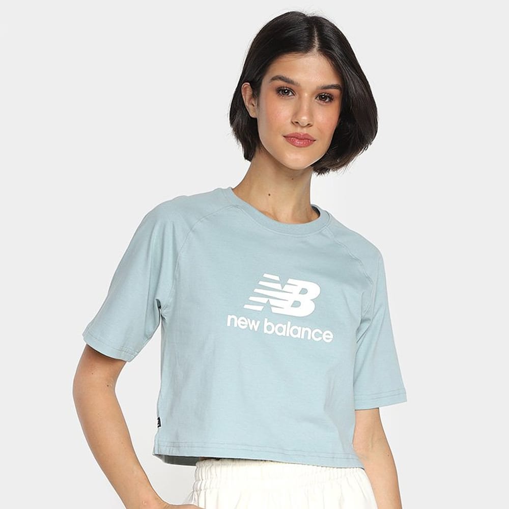Camiseta New Balance Cropped Basic Feminina