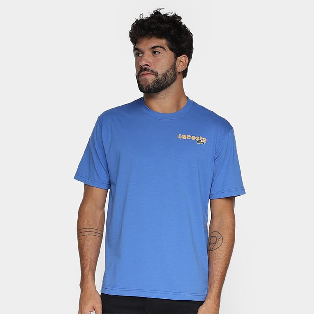 Camiseta Manga Curta Lacoste Casual Masculina