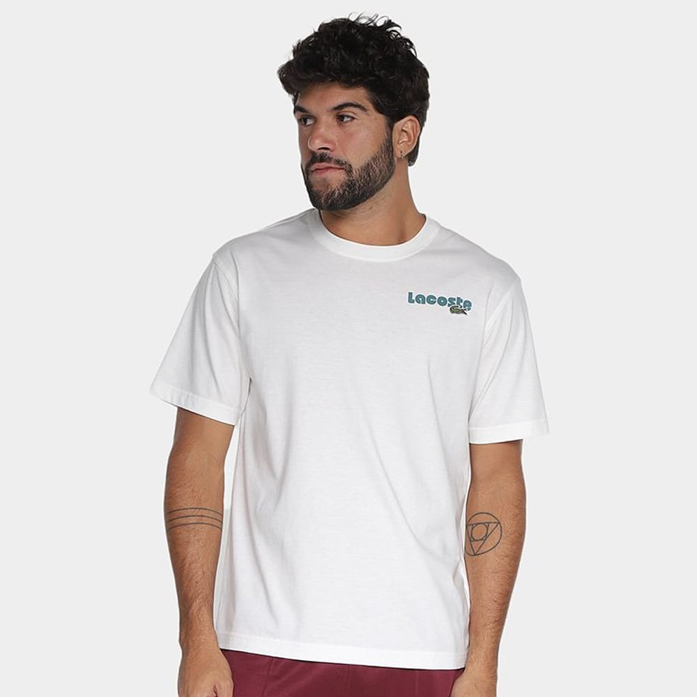 Camiseta Manga Curta Lacoste Casual Masculina