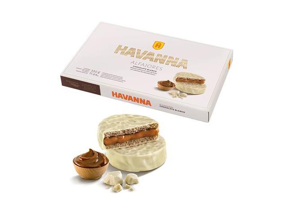 Caixa Alfajores de Chocolate Branco Havanna 6 Unidades