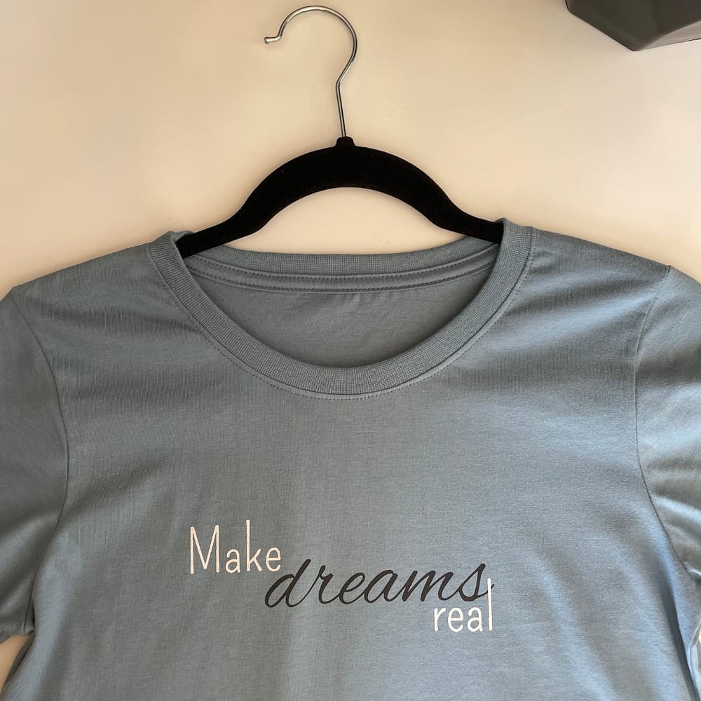 Camiseta T-shirt Feminina Make Dreams Azul