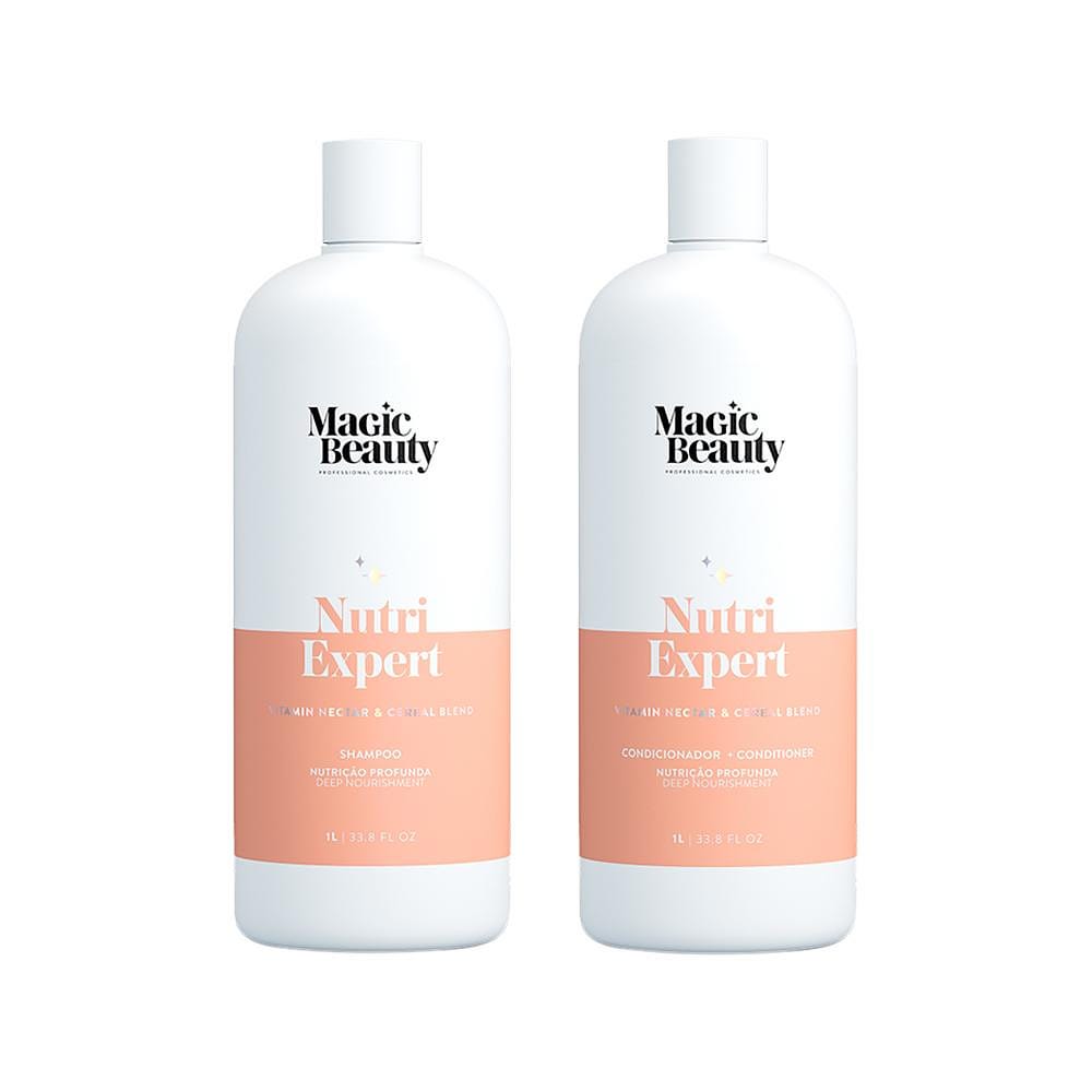 Kit Magic Beauty Nutri Expert Vitamin Nectar - Shampoo 1000 ml + Condicionador 1000 ml