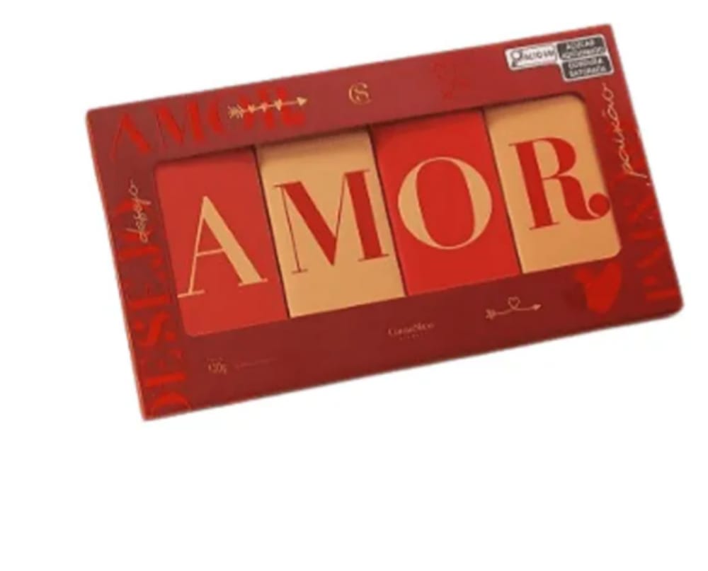 Caixa tabletes chocolate AMOR 120g