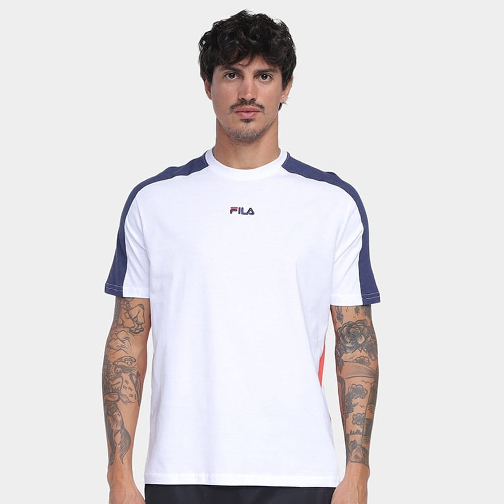 Camiseta Fila Color Block Letter Masculina